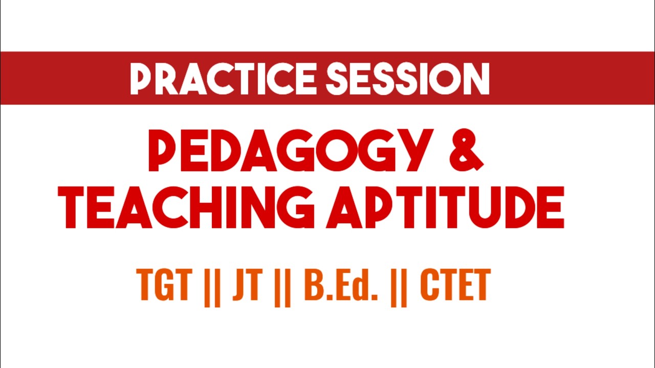 TEACHING APTITUDE || PEDAGOGY   || B.Ed. || #teachingexams #osstet #ctet #rht #jt