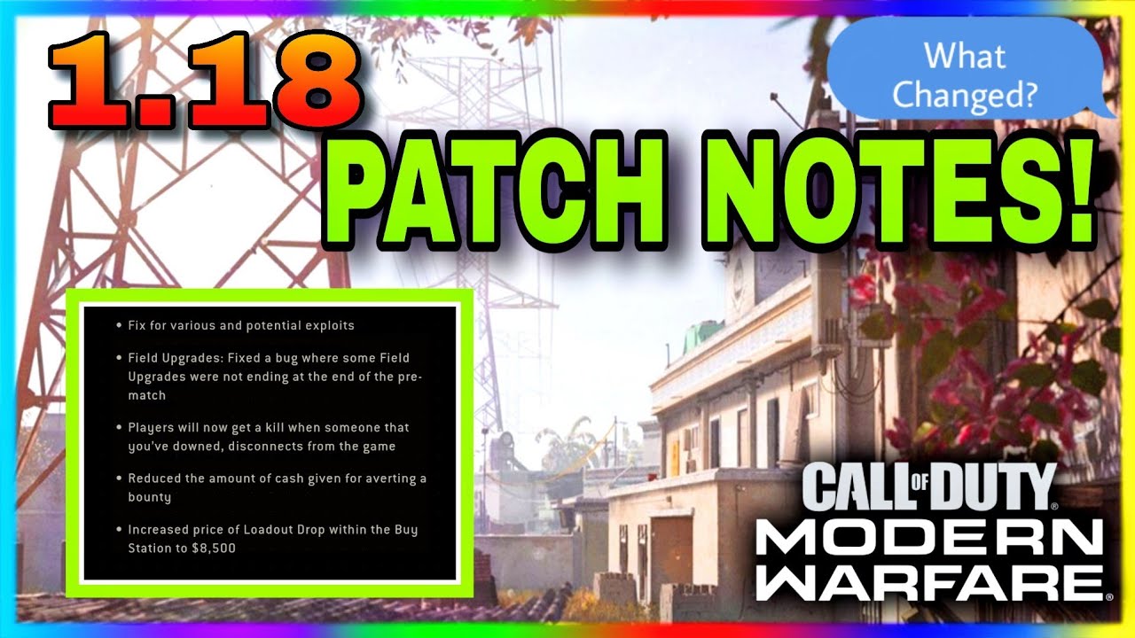 Modern Warfare: 1.18 PATCH NOTES | NEW KHANDOR HIDEOUT MAP, BIG WARZONE CHANGE, + MORE (COD MW 1.18)