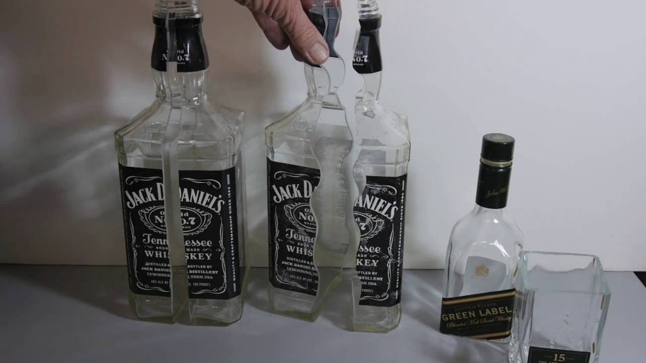 Bottle cutting using the Gryphon C-40 Tall Diamond Band Saw