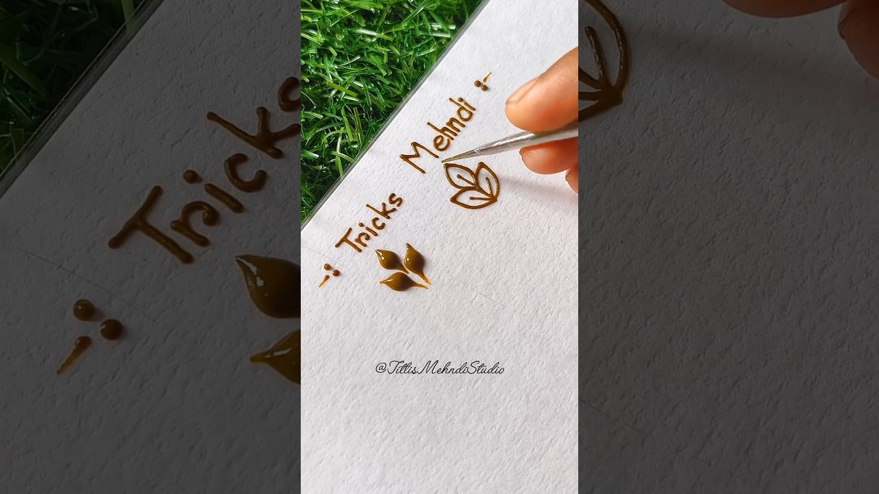Easy trick for mehndi design || #mehndi #henna  #shorts​ #ytshorts​ #art​