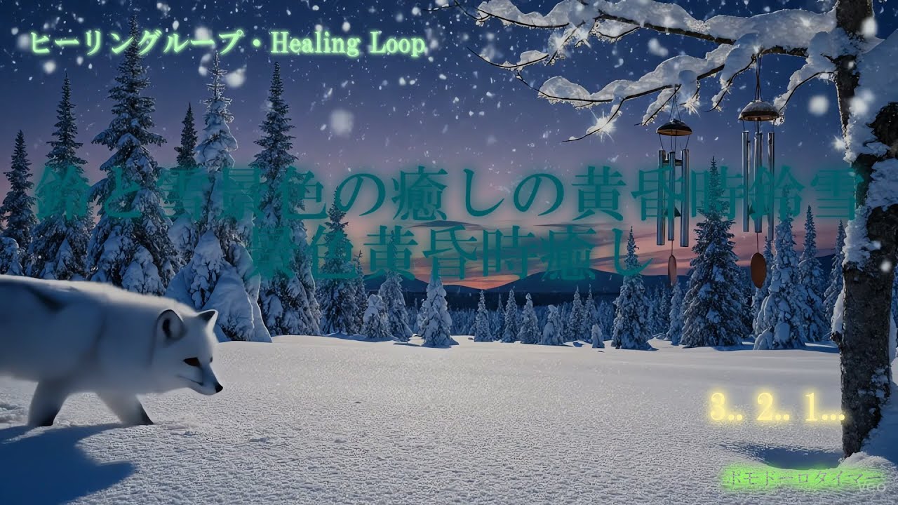 【ヒーリング ループ/Healing Loop】鈴と雪景色の癒しの黄昏時 癒し うっとり 夢音安眠 森撫心寝 瞑想快楽 BGM MV