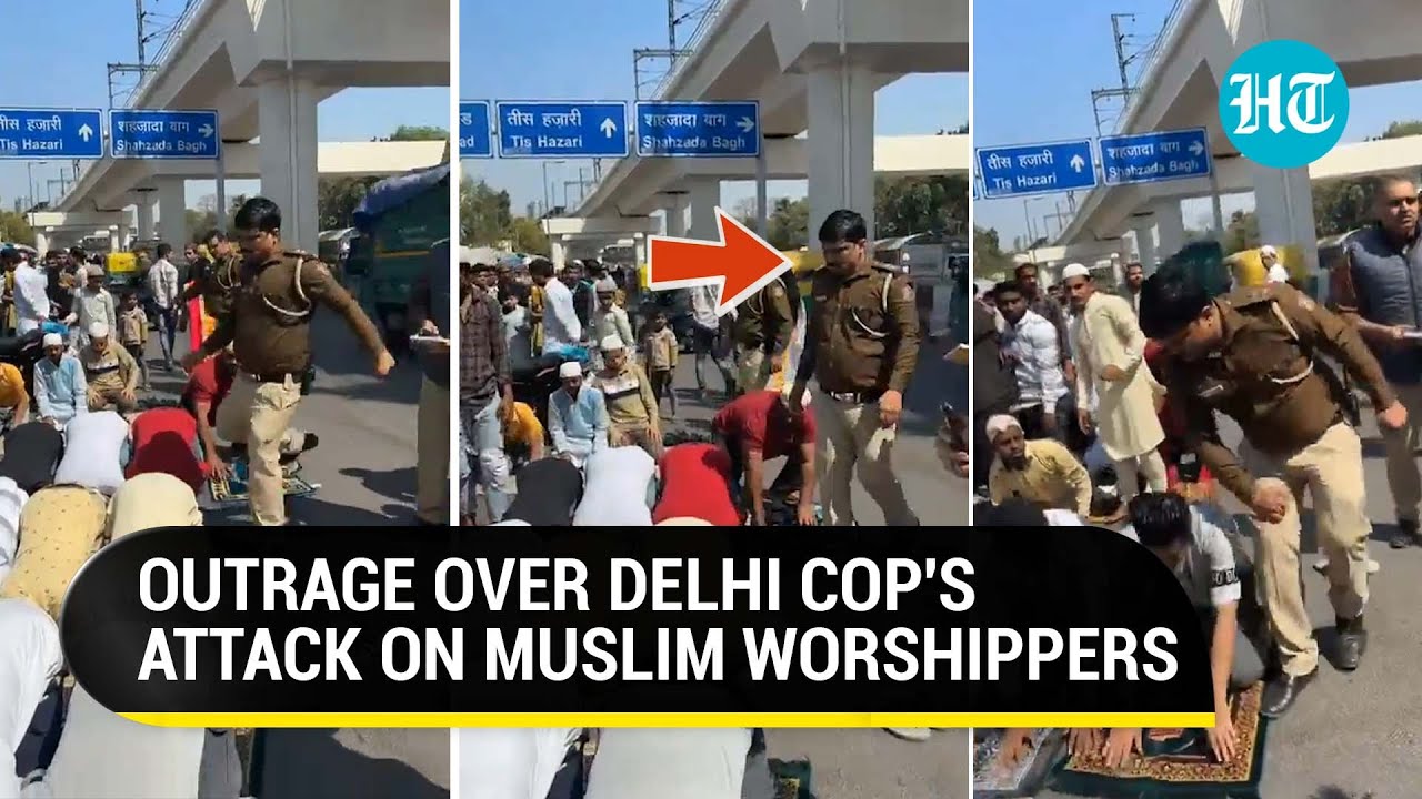 Delhi Namaz Shocker: Policeman Attacks Muslim Worshippers, Sparks Fury | Watch