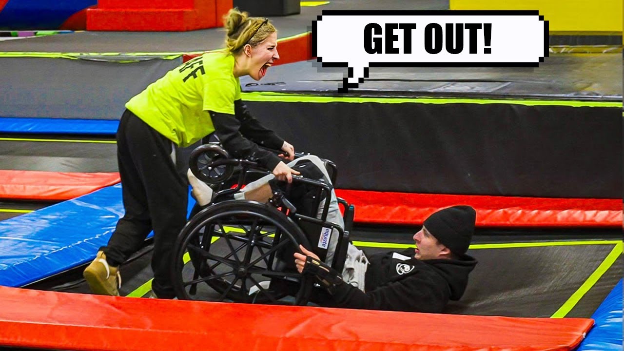 Wheelchair Trampoline Park Prank!