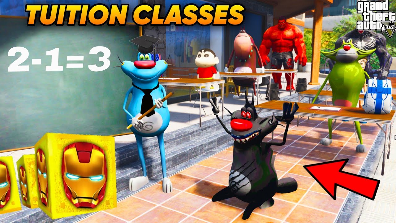 Oggy Ask Questions & Answers in His Tuition to Open Ironman Lucky Box in GTA 5