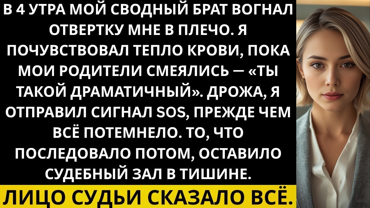 «В два часа ночи мой сводный брат ударил меня ножом — родители смеялись, но приговор судьи заста