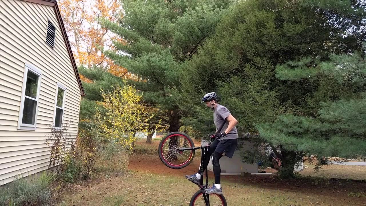Learning Trials Biking - Practicing Rear Tire Hops