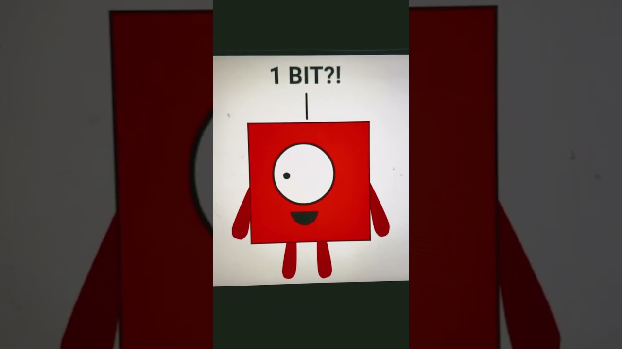 64 bits 32 bits 16 bits 8 bits 4 bits 2 bits 1 bit half bit Quarter bit With Numberblocks #shorts