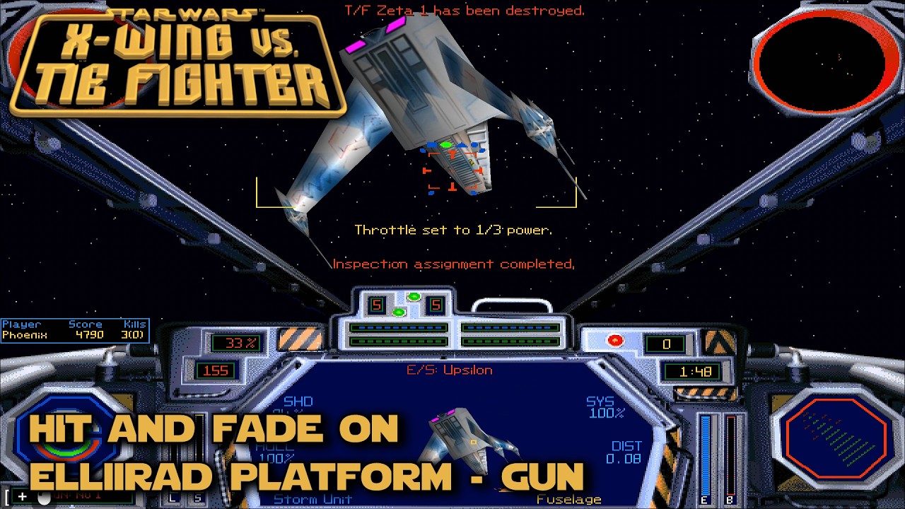 X-wing vs. TIE Fighter - Hit and Fade on Elliirad Platform - GUN