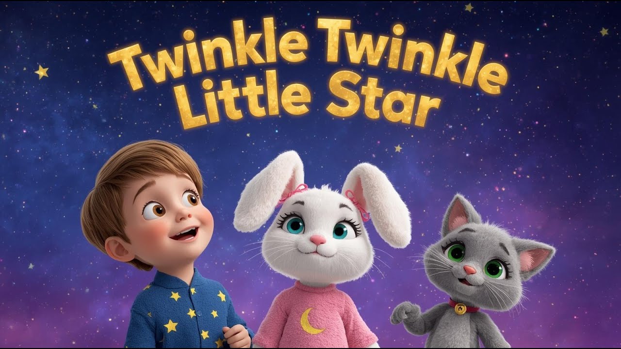 Twinkle Twinkle Little Star Poem For Kids | Kindergarten Night Poems | Nursery Rhymes