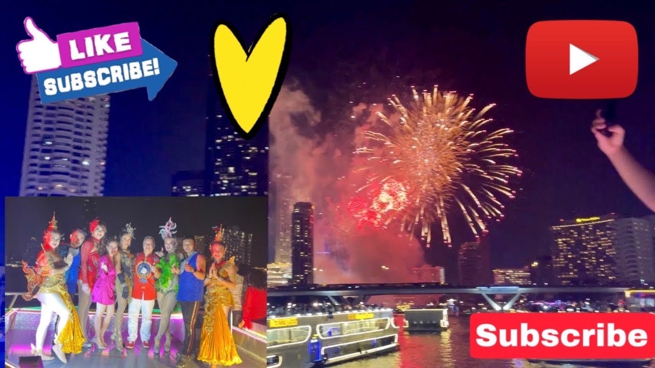 New Year Countdown By White Orchid River Cruise At Chaophraya River #countdown #newyear #thailand