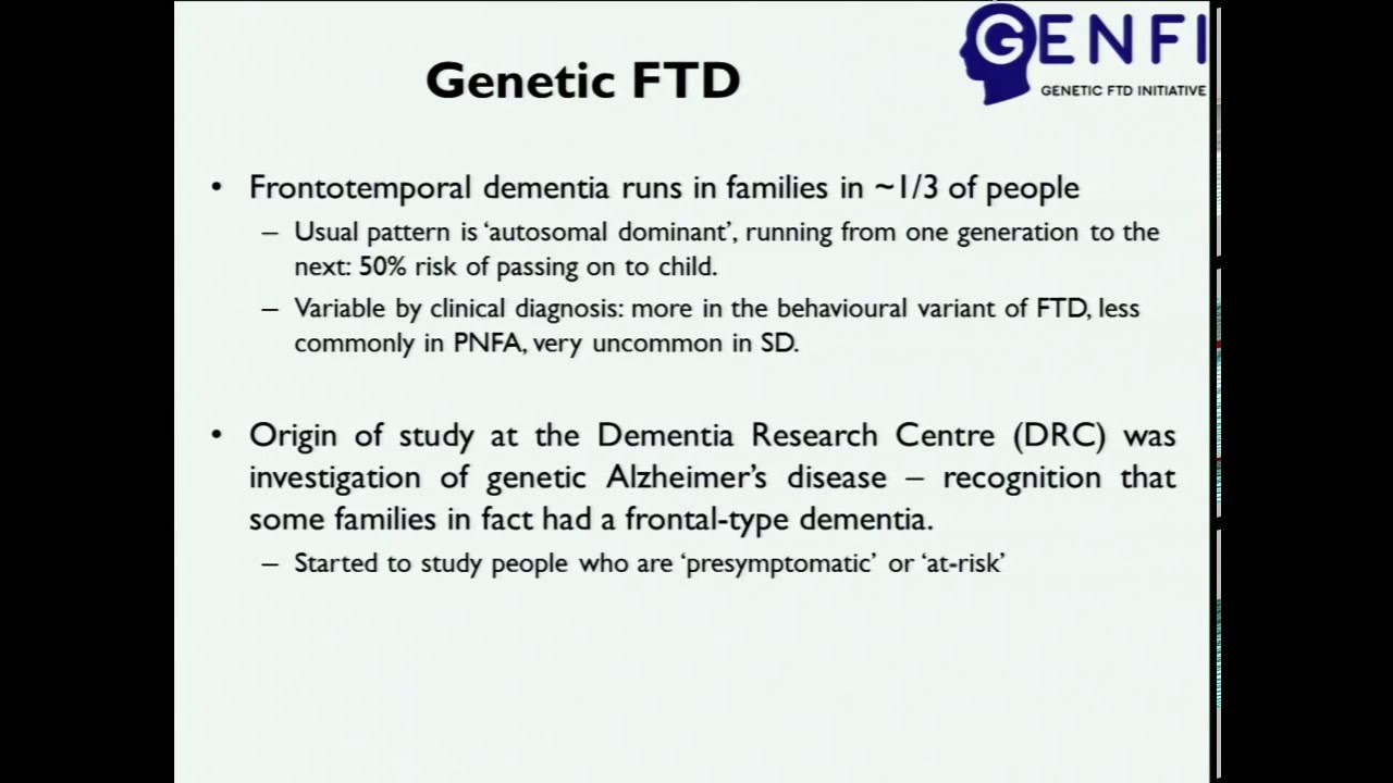 2015 FTD Annual Seminar: The GENetic FTD Initiative (GENFI)