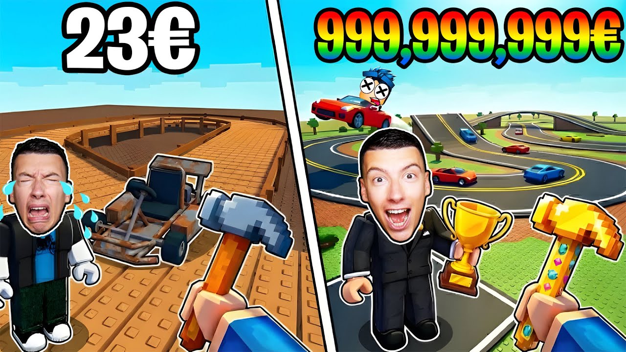 Construire LE MEILLEUR CIRCUIT DE VOITURES MINIATURES ROBLOX??