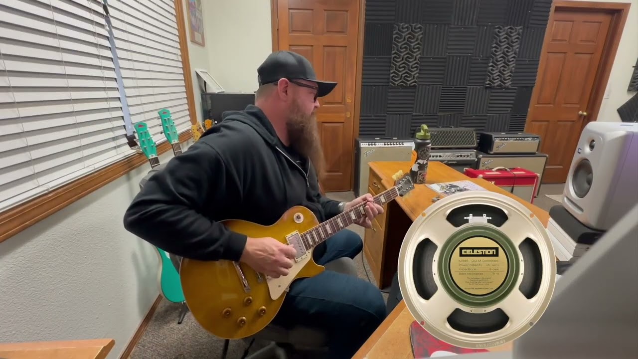Celestion G12 V-Type (70 watts) vs G12M Greenback (25 watts) Shootout VOX AC15C1-V-RD