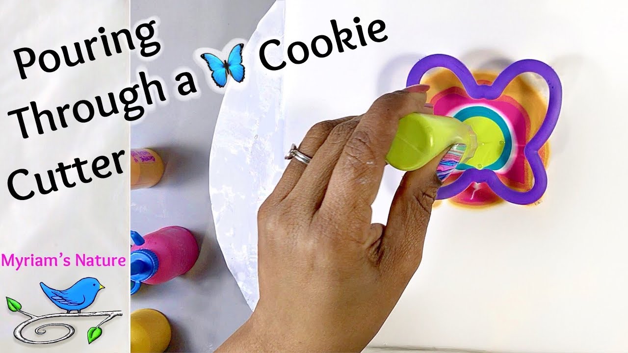 95] Acrylic Pouring through a Butterfly Cookie Cutter for GORGEOUS Results!