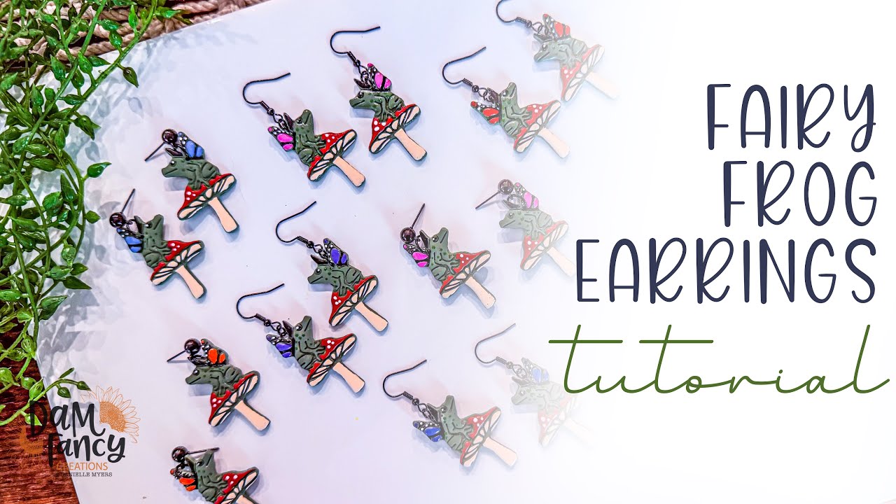 Polymer Clay Fairy Frog Earrings Tutorial l DAM Fancy Creations