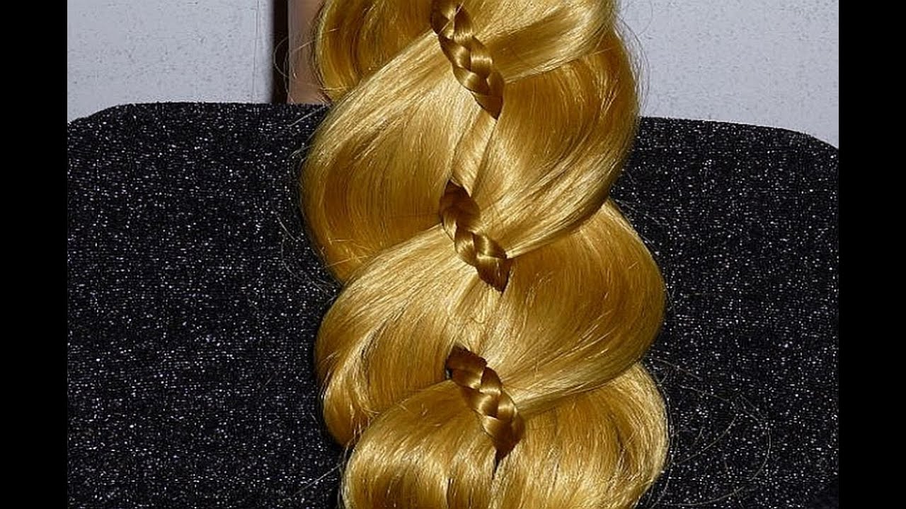 Zopf-Flecht-Frisur mit 4 Strähnen für mittel/lange Haare für Kinder. Cute 4 Strand Braid.  Peinados