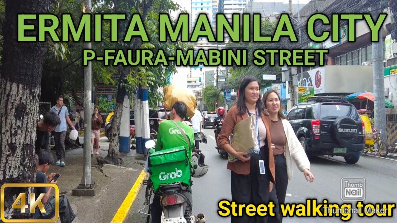Street Scenes in Manila|Street Walking Around Ermita Manila City Philippines [4K]