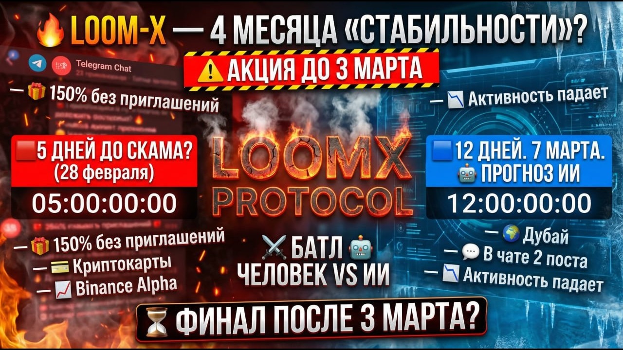LOOM-X - SCAM-news 23.02.2026г. Аргументы ИИ в пользу СКАМа 7 марта. Батл продолжается.