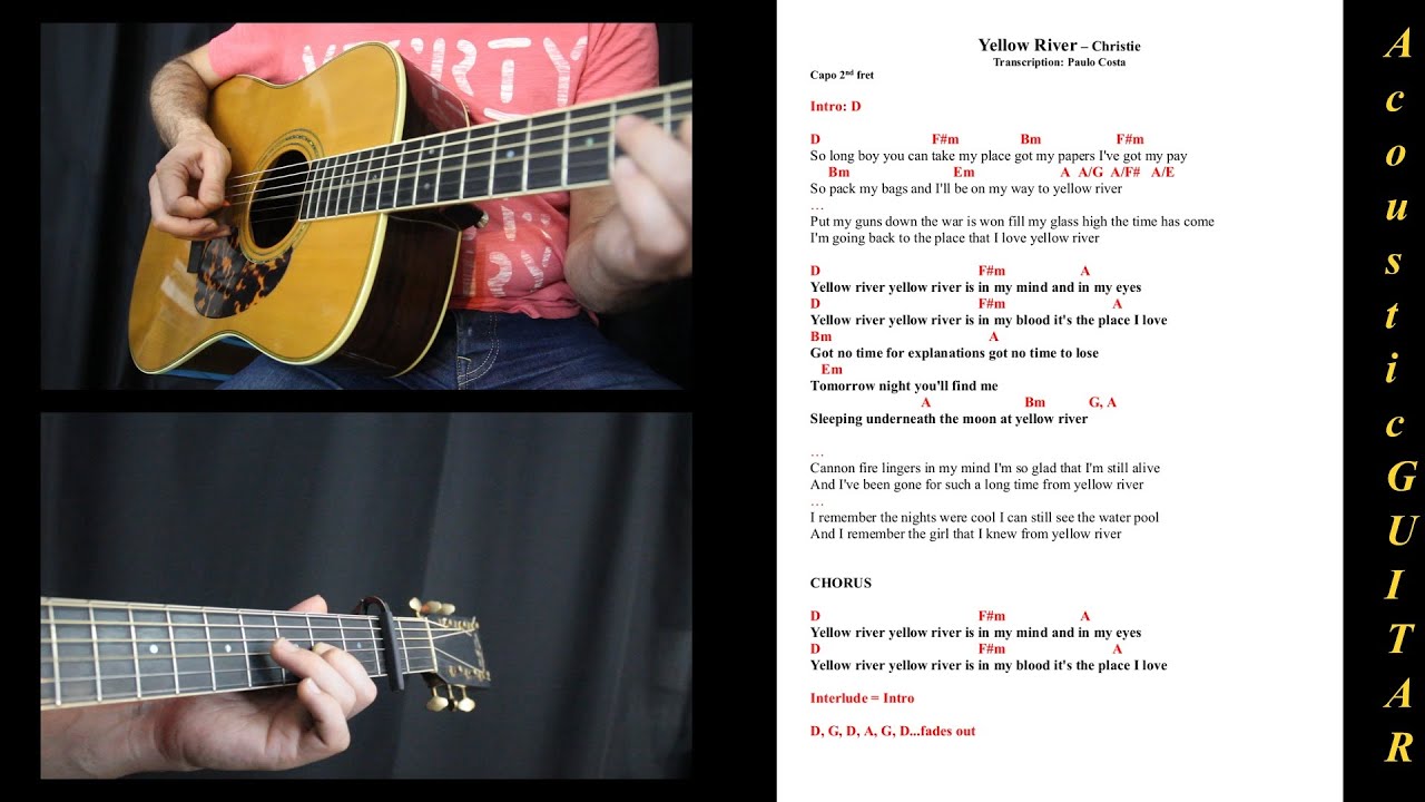 Yellow River, Christie - Guitar Lesson, Tutorial, Cover, Cifra,