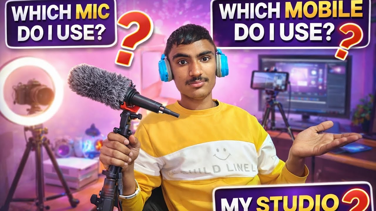 Budget YouTube Setup 2026 – Mic, Mobile & Studio Tour 👍