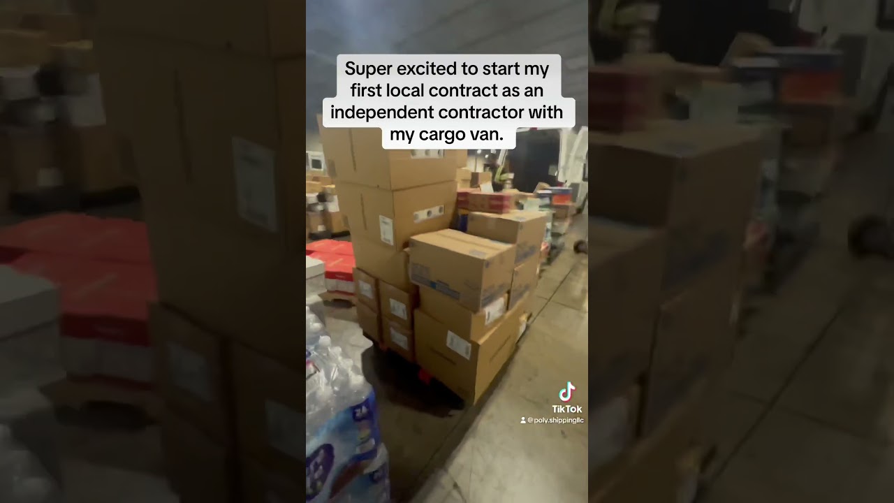 My first local contract as an independent contractor of cargo van