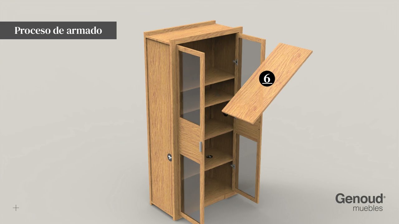 VITRINA [ Contemporánea ] de Genoud Muebles | Instructivo de armado