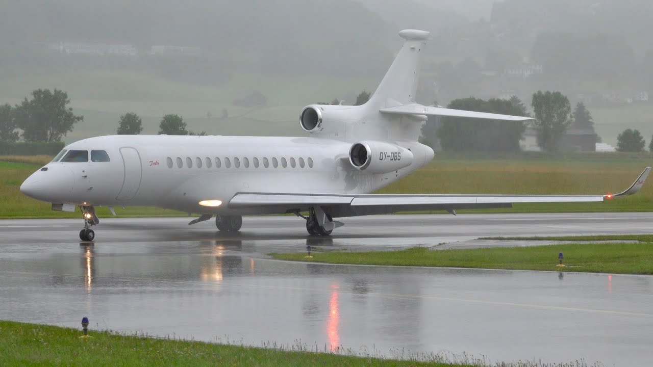 Dassault Falcon 8X OY-DBS Landing at Bern