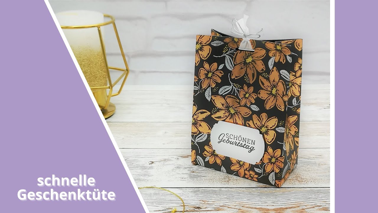einfache Geschenktüte / Stampin' Up! /  Einfach Elegant
