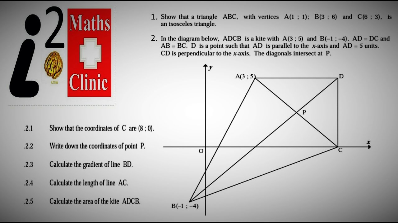 Analytical Geometry Grade 10: Exam-type example 1 (part 2)