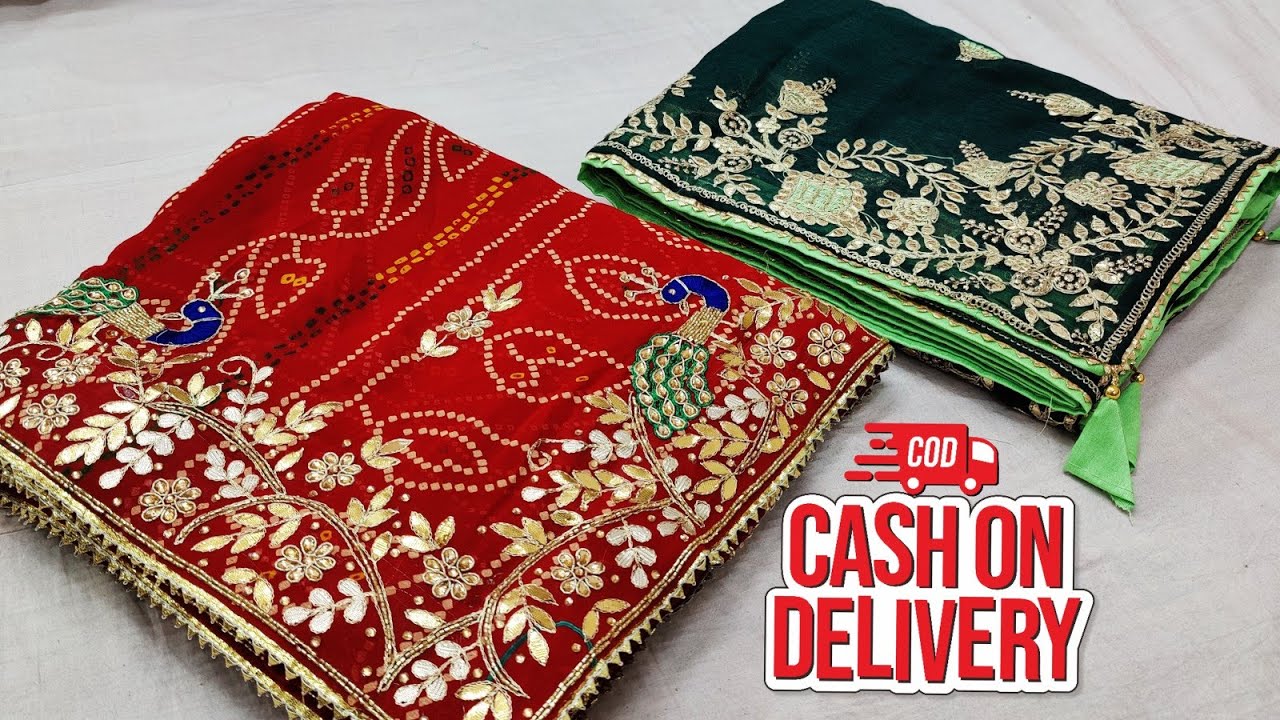 🔥 Rajasthani Special Bandhani Gotapatti Work Saree, #rajasthanisarees #gotapattisaree #sareefashion
