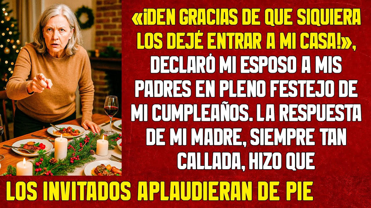 La respuesta de mi madre, siempre tan callada, hizo que los invitados aplaudieran de pie