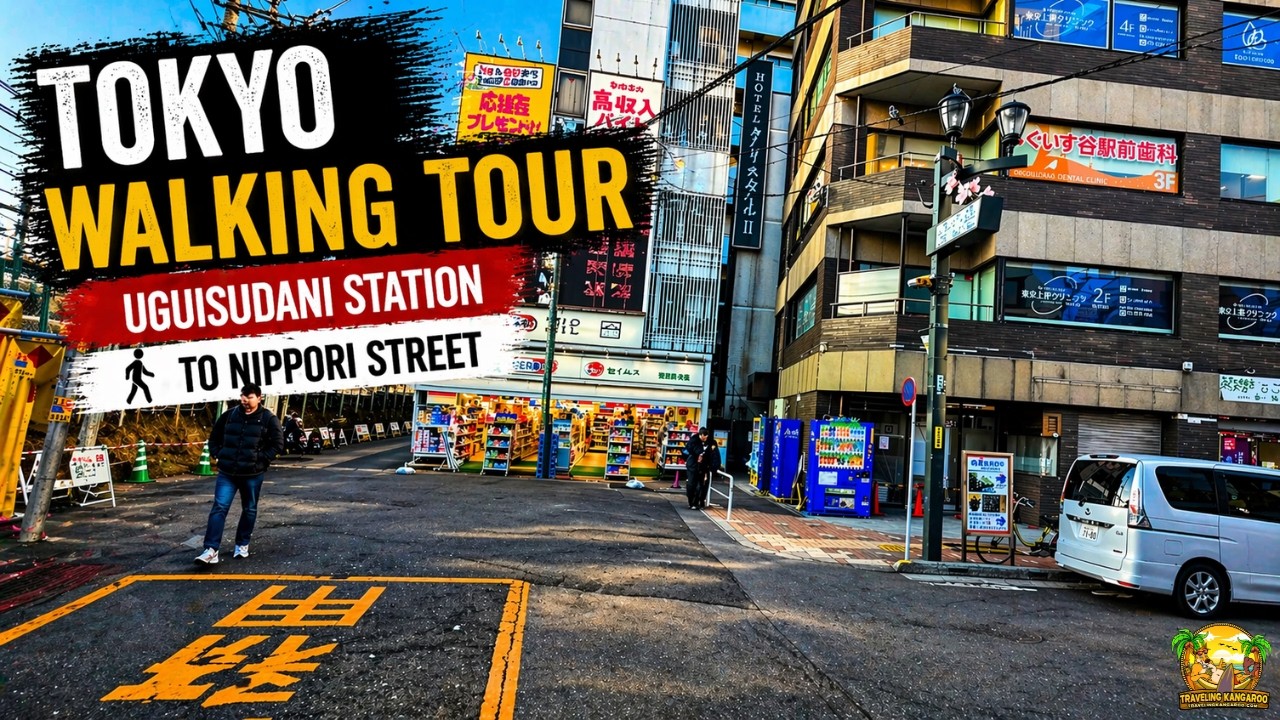 Tokyo Walking Tour | Uguisudani Station to Nippori Street Life in 4K