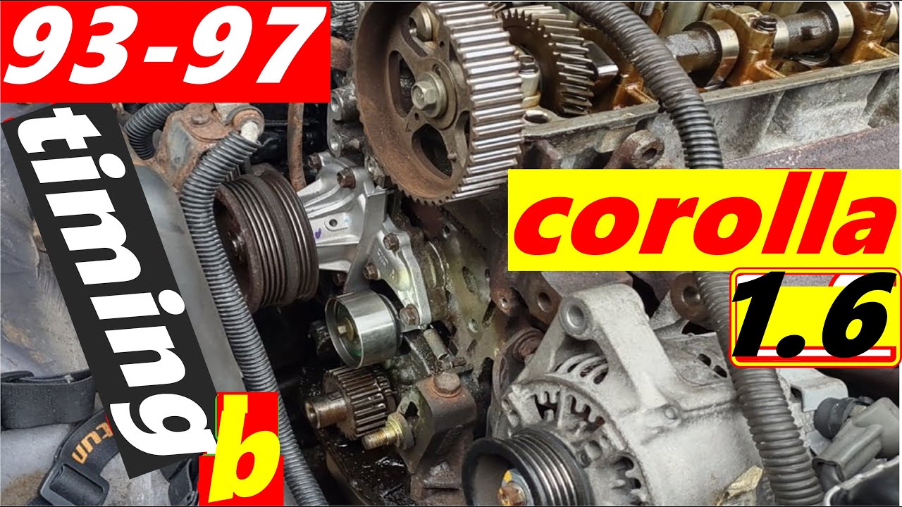 como reemplazar la banda faja de tiempo y bomba de agua 1993 1997 toyota corolla 1.6 paso a paso p1