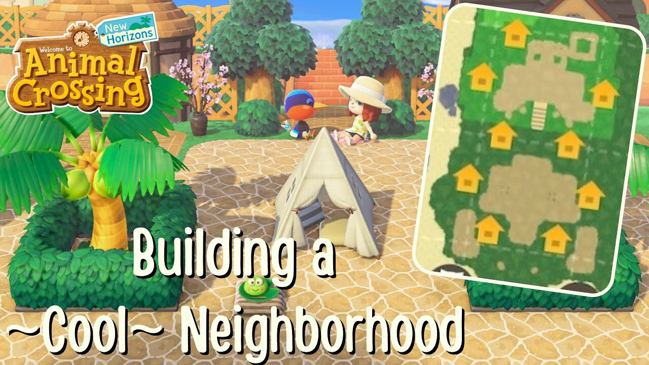 Building a Neighborhood That Looks Cute on my Map?? // animal crossing new horizons speed build