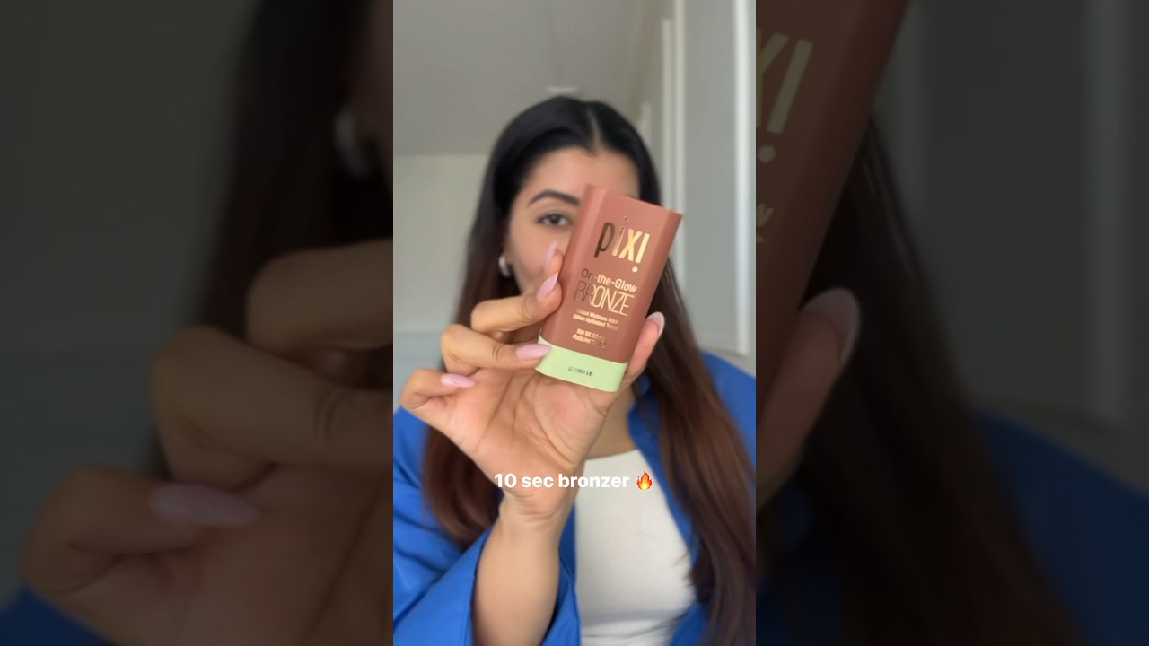 Trying the *VIRAL* Pixi bronzer stick 🔥😱 #shorts #makeupreview