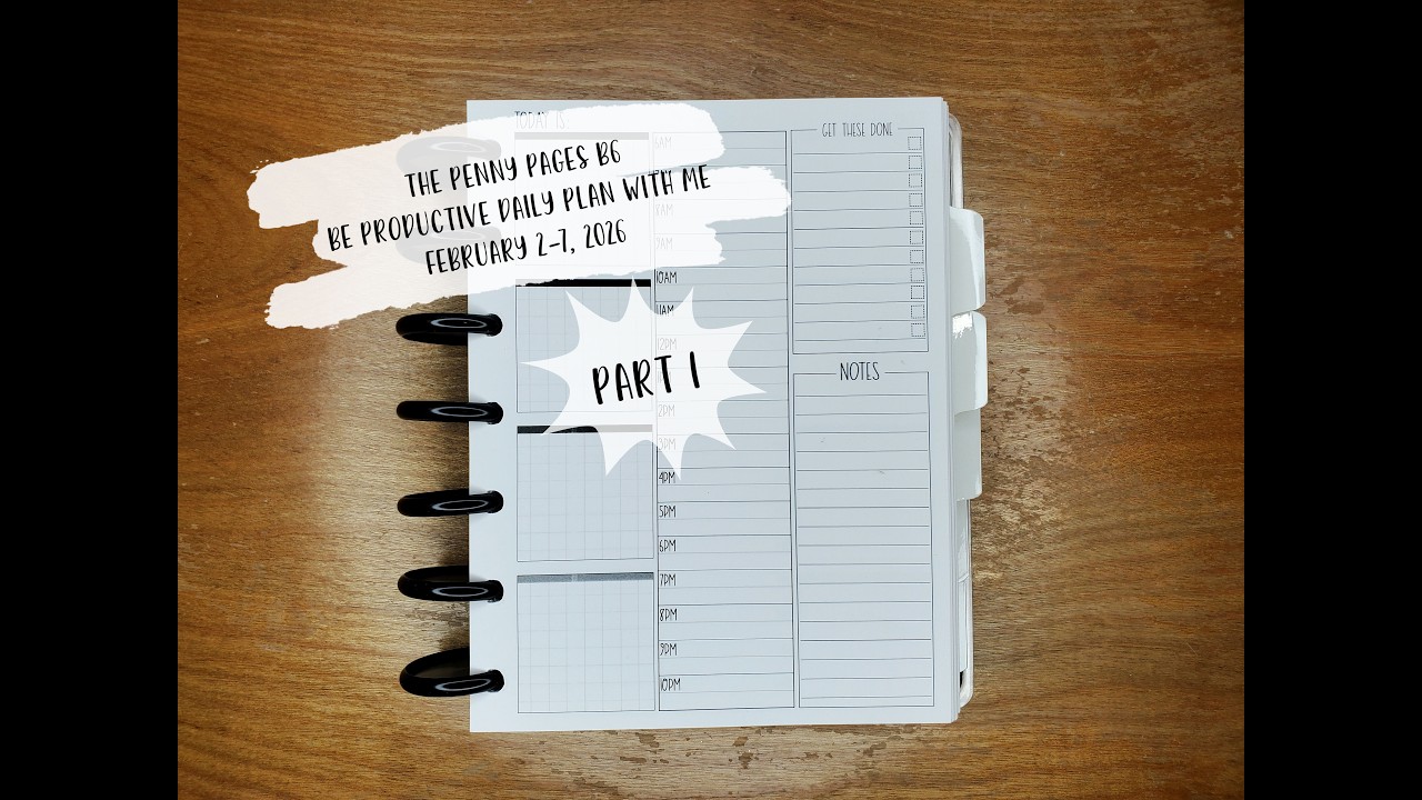 B6 Be Productive Daily Plan with Me || February 2-7, 2026- Part 1