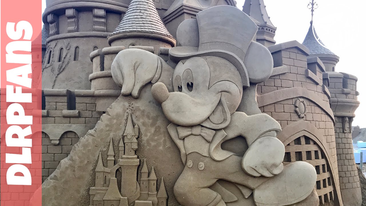 Building Disney Sand Sculptures on the Beach