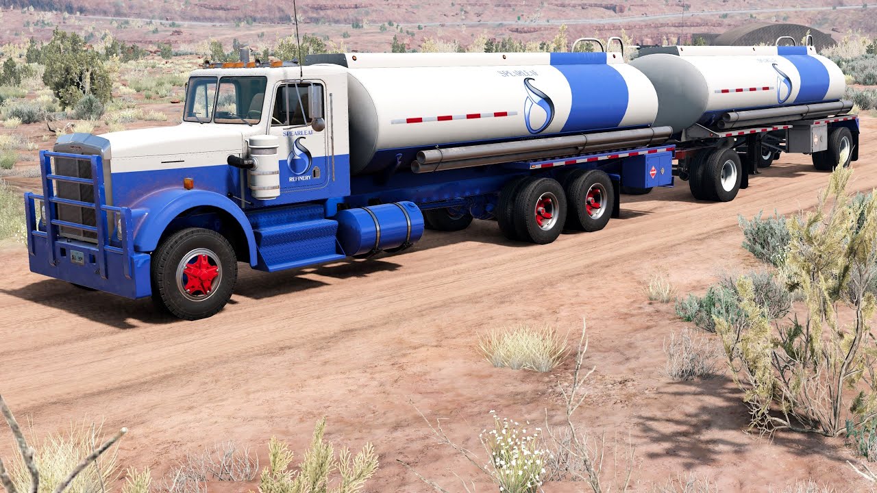 BeamNG Drive Update - T83s Tanker Truck + Trailer Transporting Diesel in Utah