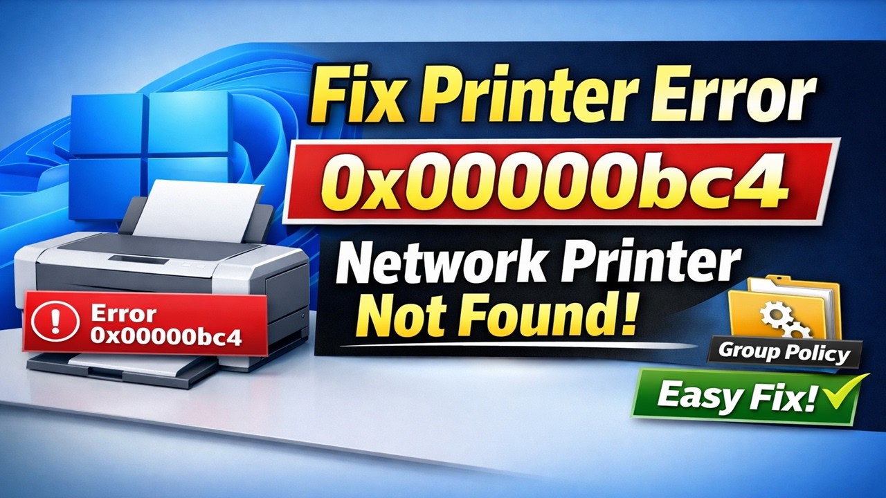 How to Fix Printer Error 0x00000bc4 in Windows 11 | Network Printer Not Found Fix