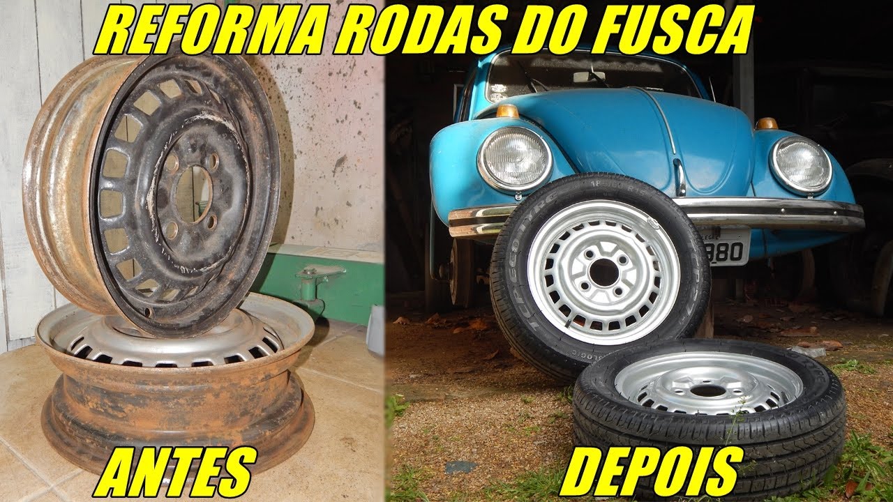 PINTURA RODAS DE FERRO DO FUSCA