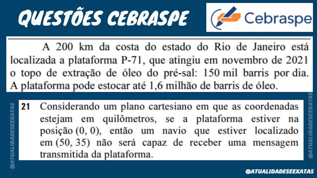 QUESTÕES CEBRASPE RESOLUÇÃO PROVA DE MATEMÁTICA PETROBRAS 2024 - G ANALÍTICA E PROGRESSÃO GEOMÉTRICA