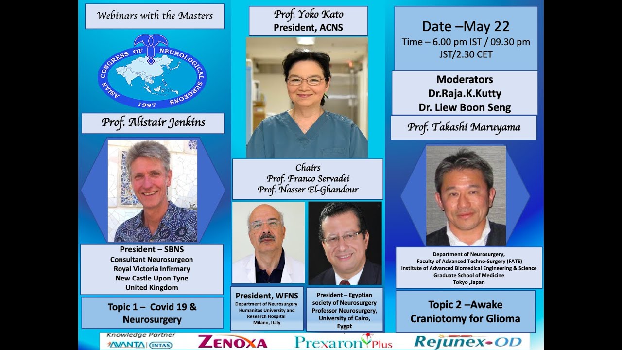ACNS Webinar - May 22 - Covid19 and Neurosurgery & Awake Sx in Glioma