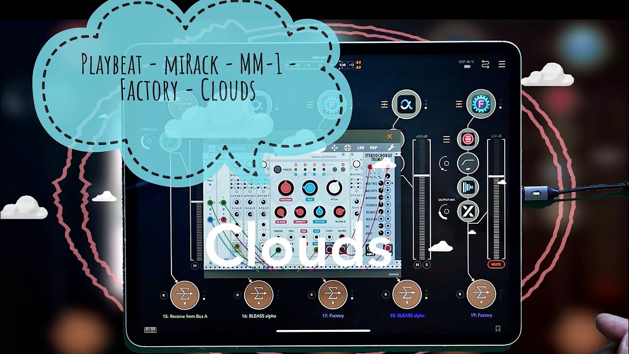PLAY-BEAT-MUTE - miRack - Mutable (Clouds,Rings) - Glitch.