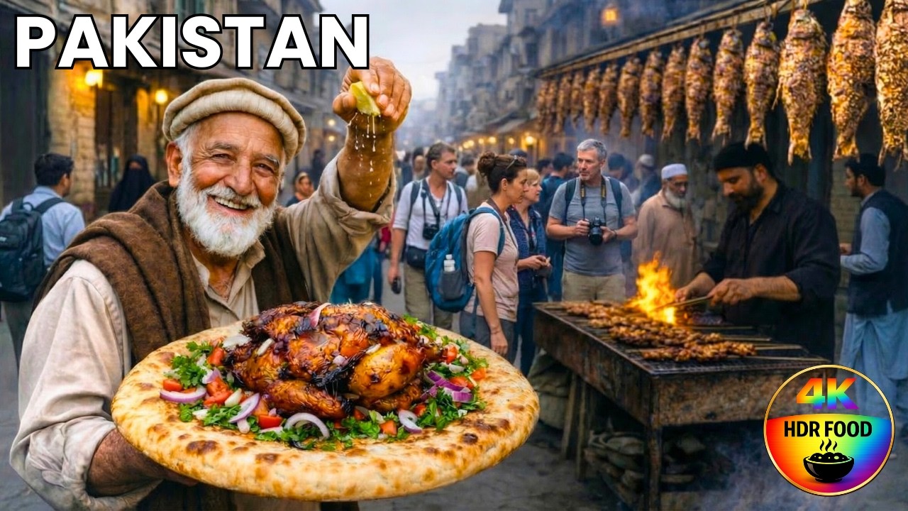 Жаркий Саддар: Банк Роуд, Равалпинди 🌆 4K HDR Гастрономический и уличный тур