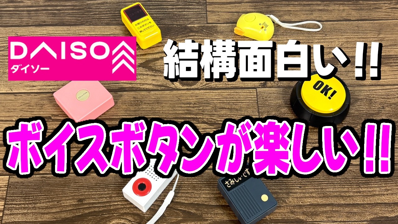 【ダイソー購入品】ボイスボタンが楽しい！形もかわいいしユーモア溢れてる！！
