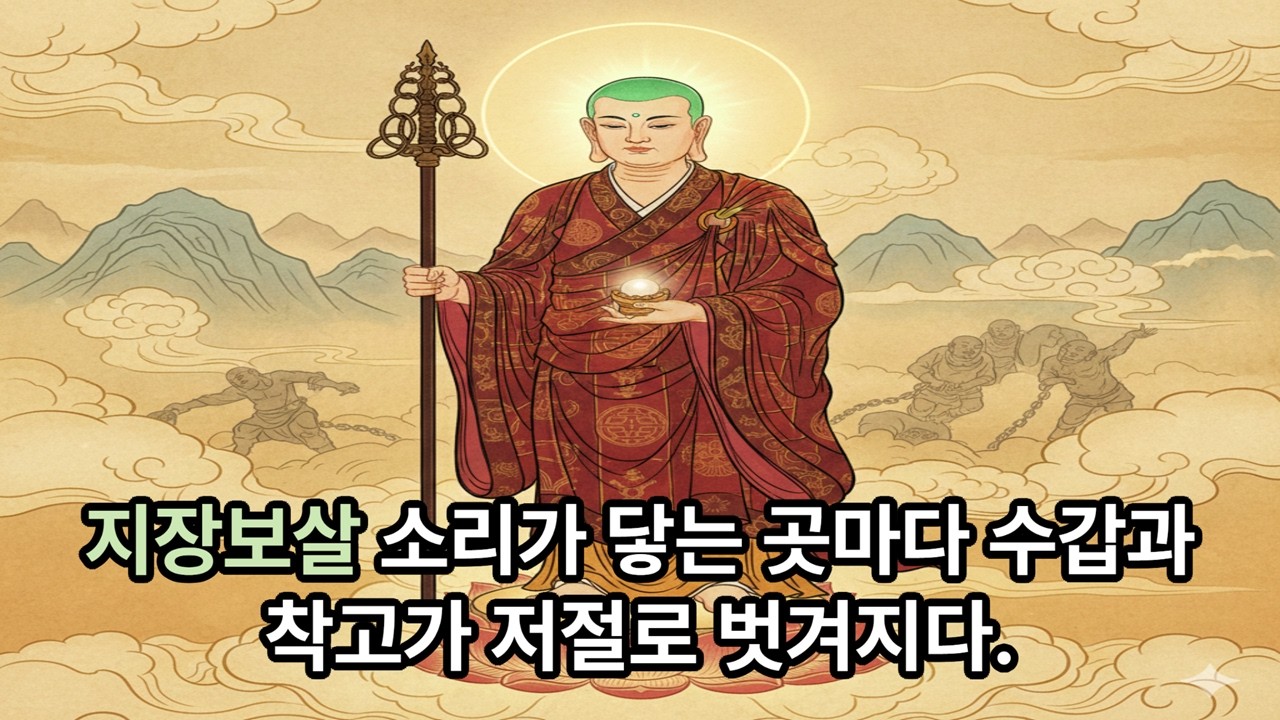 지장보살 가피와영험 - 지장보살소리가 닿는 곳마다 수갑과 착고가 저절로 벗겨지다.