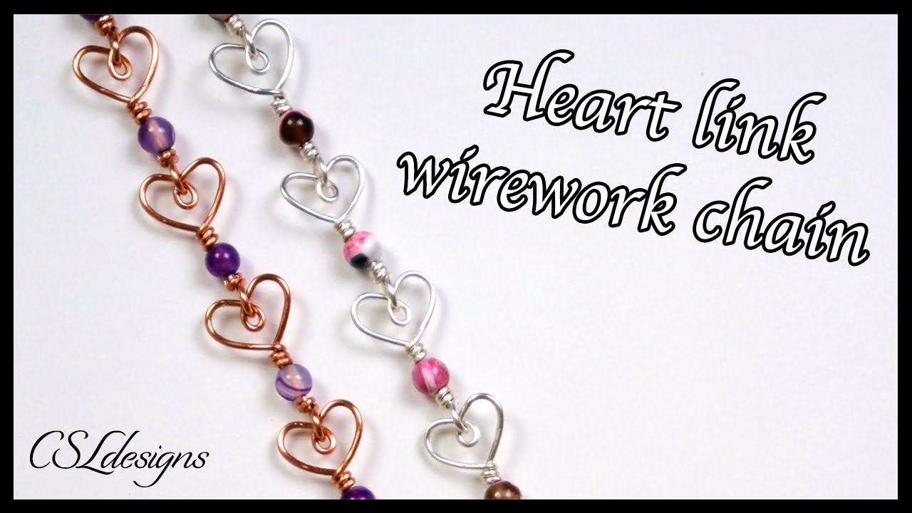 Heart link wirework chain ⎮ Valentine's Day