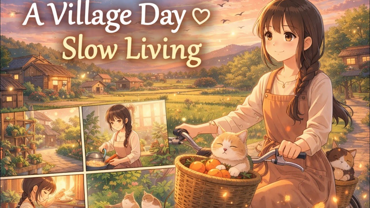 Slow Living in a Village 🌾 Peaceful Daily Routine with My Cat | ASMR 
