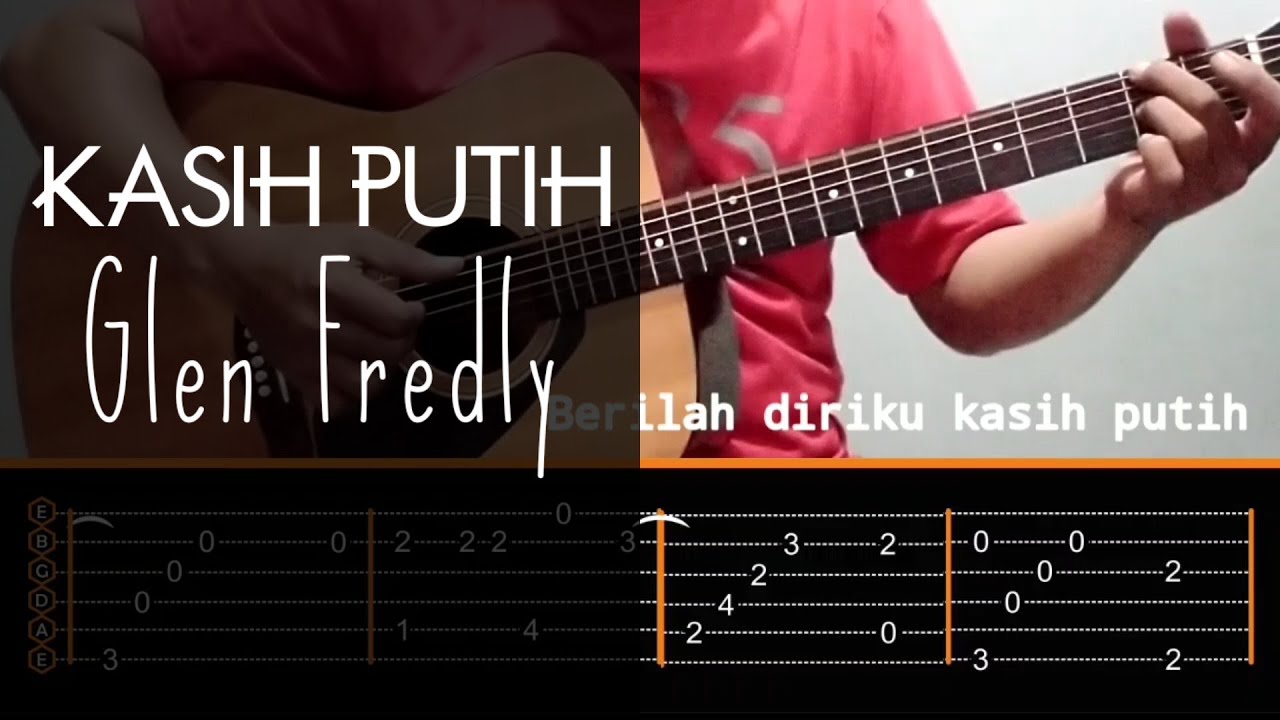 Tutorial | fingerstyle guitar tab | kasih putih - Glen fredly