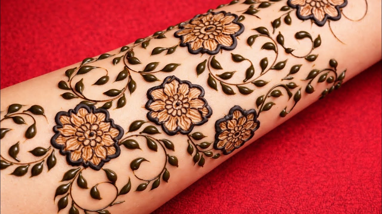  🌸 Elegant Floral Full Hand Mehendi Design | Easy & Beautiful Arabic Style